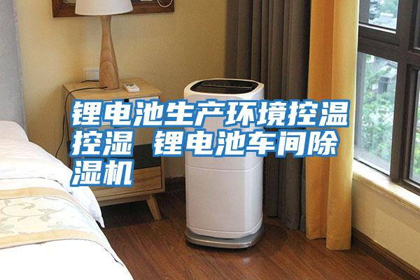 锂电池生产环境控温控湿 锂电池车间除湿机