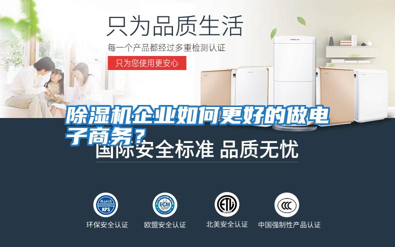 除湿机企业如何更好的做电子商务？