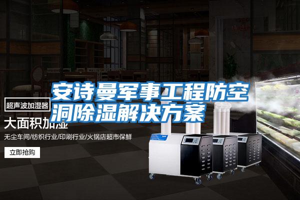 安诗曼军事工程防空洞除湿解决方案