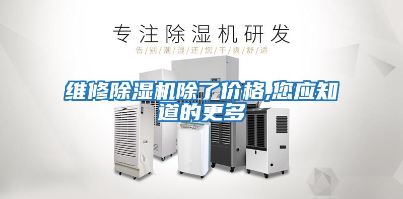 维修除湿机除了价格,您应知道的更多