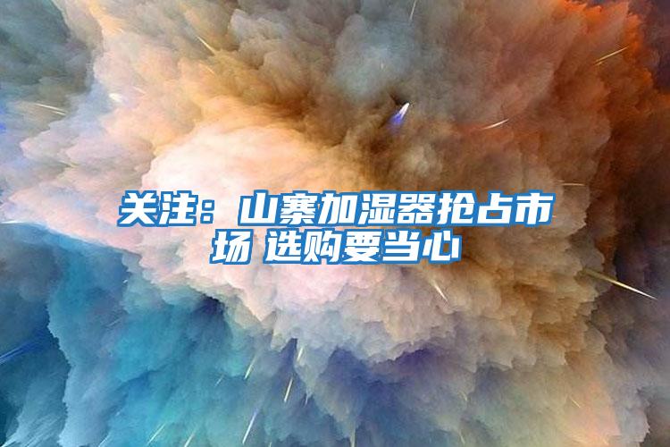 关注：山寨加湿器抢占市场　选购要当心