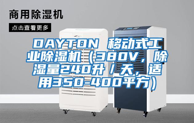 DAYTON 移动式工业除湿机（380V，除湿量240升／天，适用350-400平方）