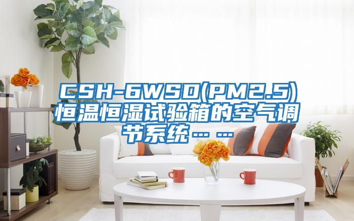 CSH-6WSD(PM2.5)恒温恒湿试验箱的空气调节系统……