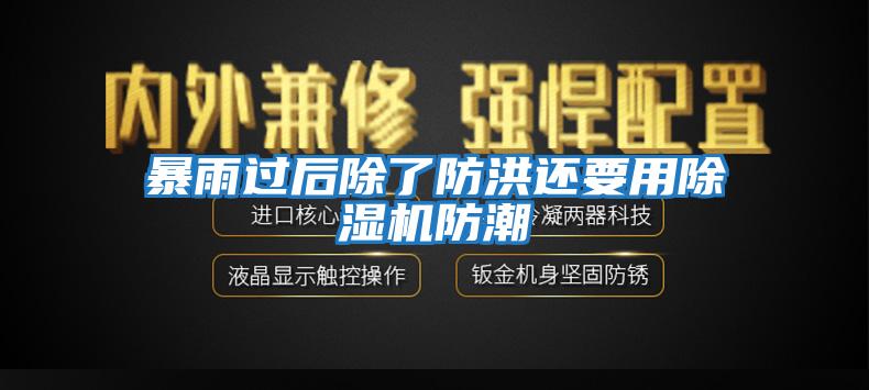 暴雨过后除了防洪还要用除湿机防潮