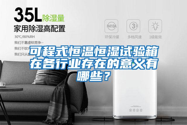 可程式恒温恒湿试验箱在各行业存在的意义有哪些？