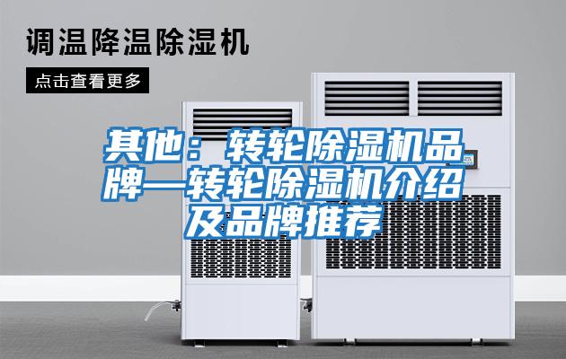 其他：转轮除湿机品牌—转轮除湿机介绍及品牌推荐