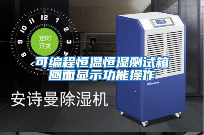 可编程恒温恒湿测试箱画面显示功能操作