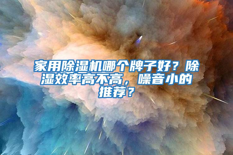 家用除湿机哪个牌子好？除湿效率高不高，噪音小的推荐？