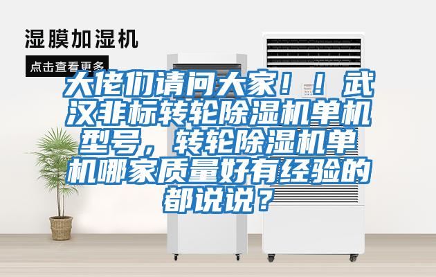 大佬们请问大家！！武汉非标转轮除湿机单机型号，转轮除湿机单机哪家质量好有经验的都说说？