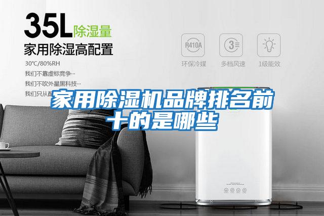 家用除湿机品牌排名前十的是哪些