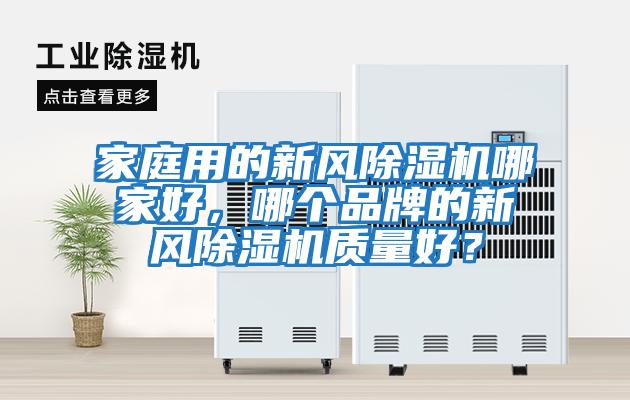 家庭用的新风除湿机哪家好，哪个品牌的新风除湿机质量好？