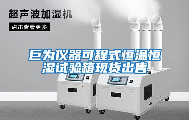 巨为仪器可程式恒温恒湿试验箱现货出售
