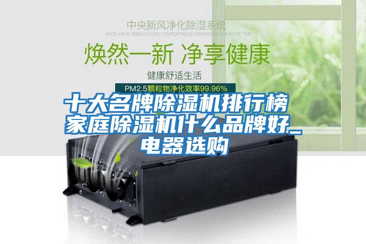 十大名牌除湿机排行榜 家庭除湿机什么品牌好_电器选购