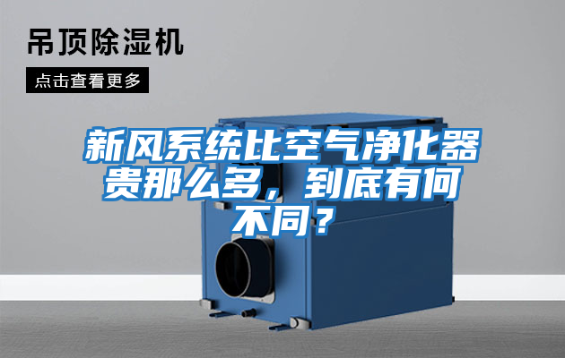 新风系统比空气净化器贵那么多，到底有何不同？