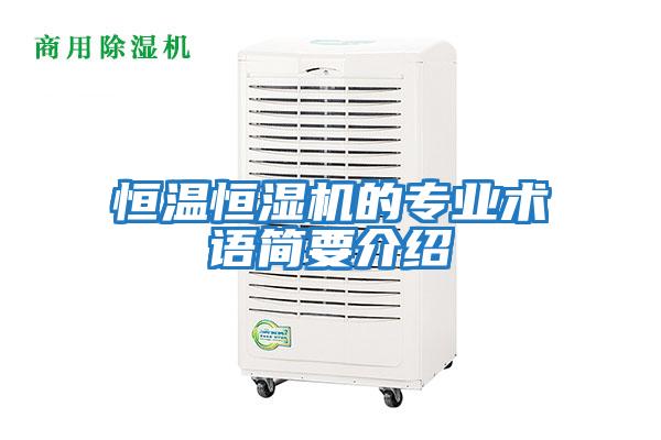 恒温恒湿机的专业术语简要介绍