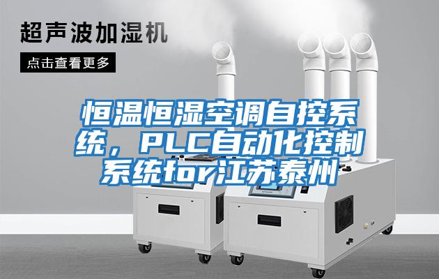 恒温恒湿空调自控系统，PLC自动化控制系统for江苏泰州