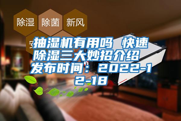 抽湿机有用吗 快速除湿三大妙招介绍 发布时间：2022-12-18