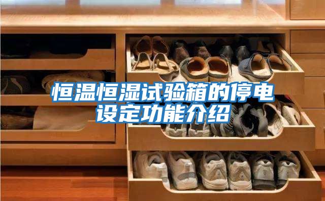 恒温恒湿试验箱的停电设定功能介绍