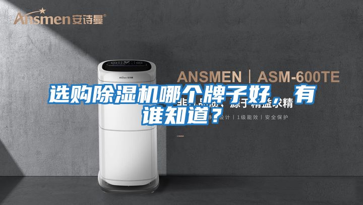 选购除湿机哪个牌子好，有谁知道？