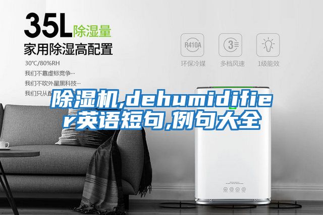 除湿机,dehumidifier英语短句,例句大全