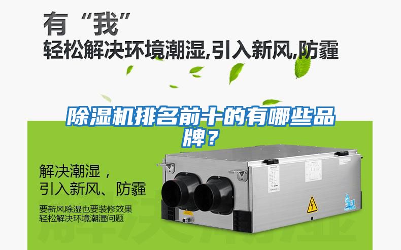 除湿机排名前十的有哪些品牌？