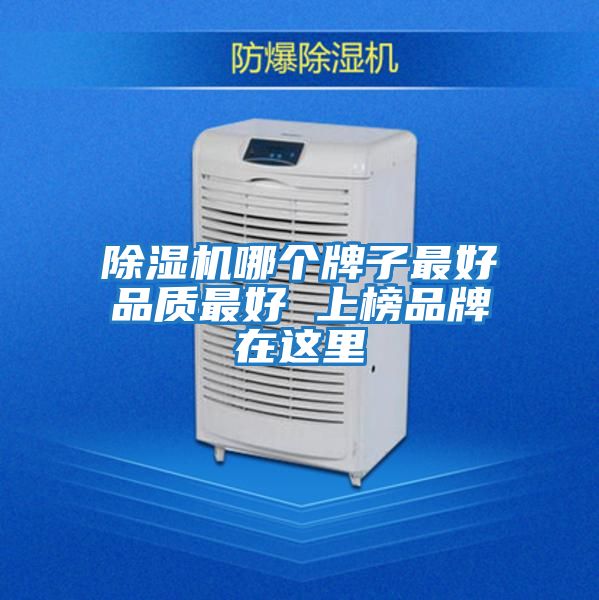 除湿机哪个牌子最好品质最好 上榜品牌在这里