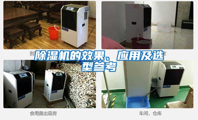 除湿机的效果、应用及选型参考